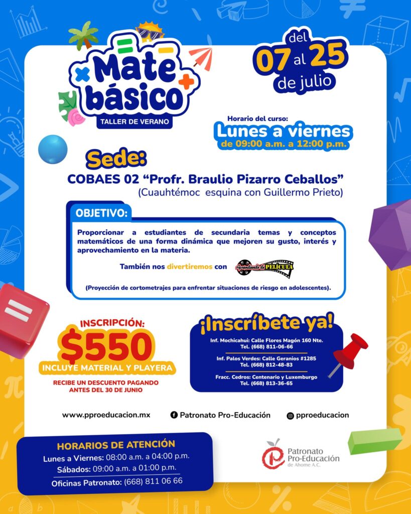 talleres de verano matemáticas